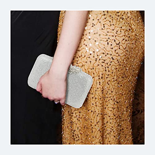 Oweisong Women’s Sparkly Evening Clutch Handbag Rhinestone Crystal Wedding Purse Sequin Glitter Shoulder Bag for Party