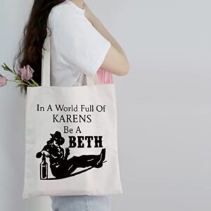 MEIKIUP TV Show Fans Gift Beth Dut ton Gift Fandom Travel Case In A World Full of Ka rens Be A Beth (Be A Beth Tote Bag)