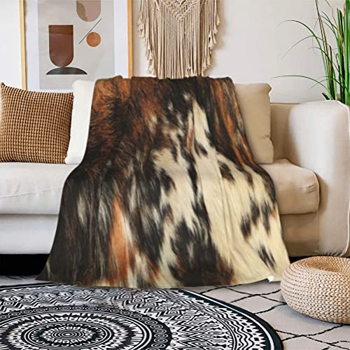 Throw Blanket All Season Brown Black Flannal Plush Warm Blankets Lightweight Soft Fuzzy Throws Blanket for Bed Sofa Couch Travel 50"x40"