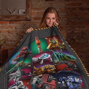 Comedy Quote Throw Blanket Fleece Sherpa Dinotrux Bedding Warm Soft Flannel Quilt Winter Cover for Sofa and Bed, Home Decor Room Essentials, Multicolor, 30x40in, 50x60in, 60x80in