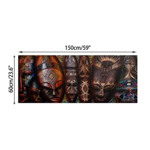 GUBIYU African American Rugs Runners Doormat Area Rugs African Mask Kitchen Rugs Non-Slip Soft Doormats Bath Carpet Floor Runner Area Throw Rugs for Home Dining Living Room Bedroom 23.6"X59"