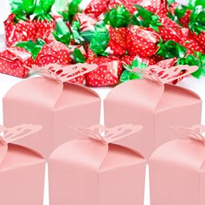 JJYHEHOT 50 PCS Pink Butterfly Favor Box, Birthday Candy Gift Box, Baby Shower Party Treat Box, Wedding Bridal Showers Chocolate Box