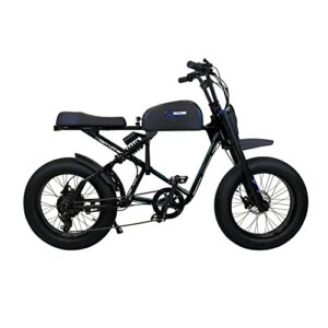 M Massimo 20" Fat Tire E-14 Urban Runner Electric Bike for Adults 48V 750W LED Headlight Taillight Full Suspension Range 43 MI 5 Speed Electric Motor 7 Speed Manual Shimano Gears, e Bike