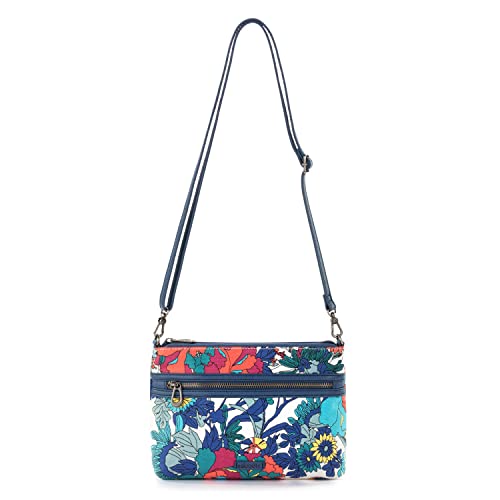 Sakroots Campus Mini Crossbody, Lake Flower Power