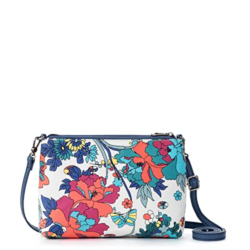 Sakroots Campus Mini Crossbody, Lake Flower Power