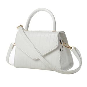 ydsiii white bag,mini bag with trendy small handbags crocodile pattern classic shoulder bag handbag