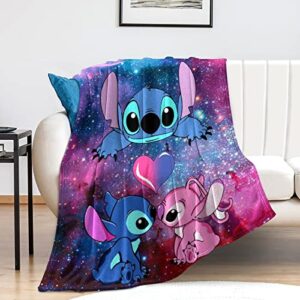 cartoon blanket super soft flannel throw blanket warm comfortable blanket gifts for kids adults all season 50″x40″