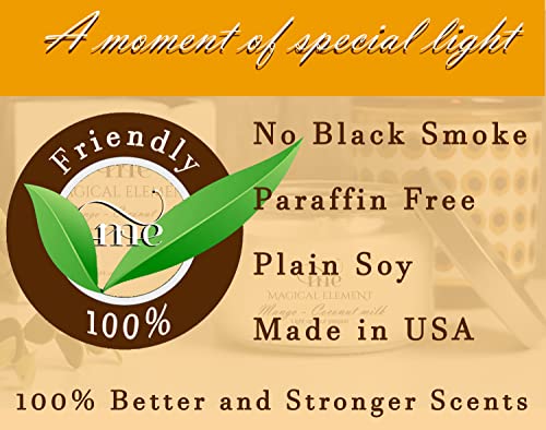 Magical Element Mango & Coconut Milk Scented Soy Candle, 10 oz Jar, 35+ Hour Burn Time