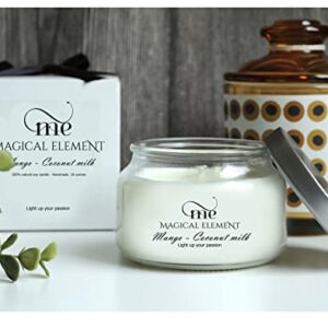 Magical Element Mango & Coconut Milk Scented Soy Candle, 10 oz Jar, 35+ Hour Burn Time