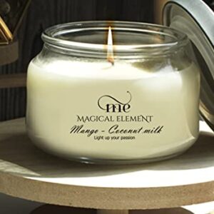 Magical Element Mango & Coconut Milk Scented Soy Candle, 10 oz Jar, 35+ Hour Burn Time