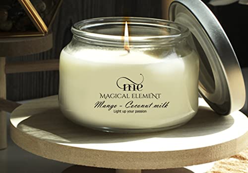 Magical Element Mango & Coconut Milk Scented Soy Candle, 10 oz Jar, 35+ Hour Burn Time