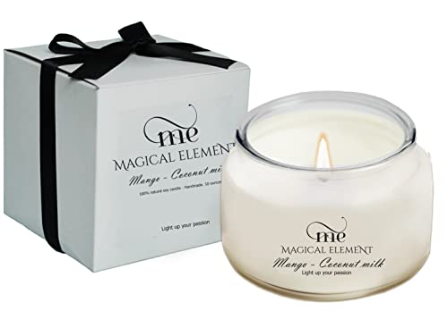 Magical Element Mango & Coconut Milk Scented Soy Candle, 10 oz Jar, 35+ Hour Burn Time