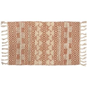 Primitives by Kathy Terracotta & Cream Textured Geometric Design Bohemian Decorative Area Rug