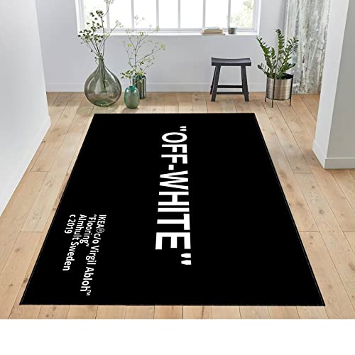 Keep Off, Popular Rug, Home Decor Rug, Themed Rug, Office Carpeting, Black and White Rug e721 (2.6x3.9 feet - 80x120 cm)