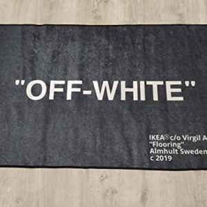 Keep Off, Popular Rug, Home Decor Rug, Themed Rug, Office Carpeting, Black and White Rug e721 (2.6x3.9 feet - 80x120 cm)