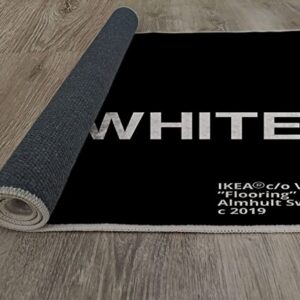 Keep Off, Popular Rug, Home Decor Rug, Themed Rug, Office Carpeting, Black and White Rug e721 (2.6x3.9 feet - 80x120 cm)