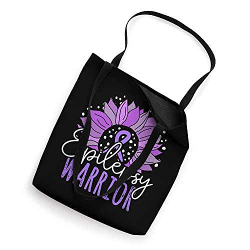 Sunflower Epilepsy Warrior, Epilepsy Awareness Tote Bag