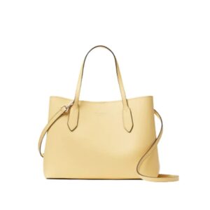 Kate Spade handbag purse Harper satchel in leather (Daybreak Yellow)