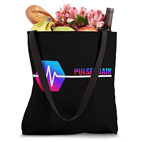 PulseChain PLS Crypto Logo Pulse Chain HEX Cryptocurrency Tote Bag