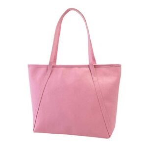 capacity solid messenger high women bags handbag satchel shoulder zippered tote (pink, one size)