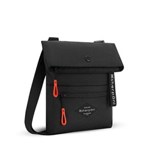 sherpani pica, small crossbody purse, nylon crossbody bag, lightweight cross body bag, shoulder bag, purses for women, rfid protection (raven)