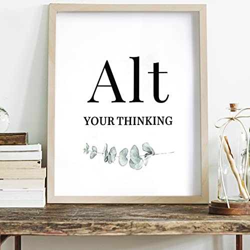 Ctrl Alt Del Motivational Wall Art Inspirational Quote Office Wall Decor Motivational Posters for Office Positive Affirmations Poster Motivational Decor for Home School Office, 10 x 8 Inch, Unframed