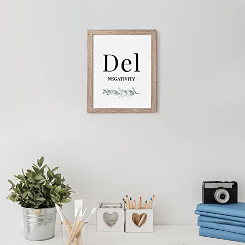 Ctrl Alt Del Motivational Wall Art Inspirational Quote Office Wall Decor Motivational Posters for Office Positive Affirmations Poster Motivational Decor for Home School Office, 10 x 8 Inch, Unframed