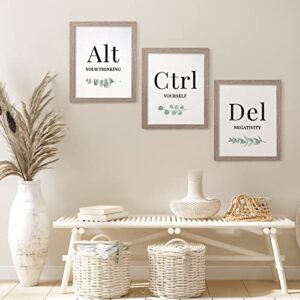 Ctrl Alt Del Motivational Wall Art Inspirational Quote Office Wall Decor Motivational Posters for Office Positive Affirmations Poster Motivational Decor for Home School Office, 10 x 8 Inch, Unframed