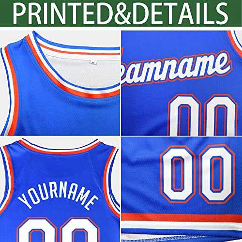 Custom Basketball Jersey Hip-Hop Shirts Stitched or Printed Personalized Name Number for Men/Boy, 16.navy&white, One Size