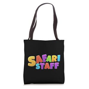safari staff themed birthday event party costume tote bag