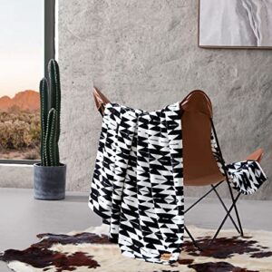 wrangler – throw blanket, ultra soft plush fleece blanket (navajo black, oversized throw) 50 x 70