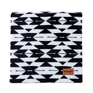 Wrangler - Throw Blanket, Ultra Soft Plush Fleece Blanket (Navajo Black, Oversized Throw) 50 x 70