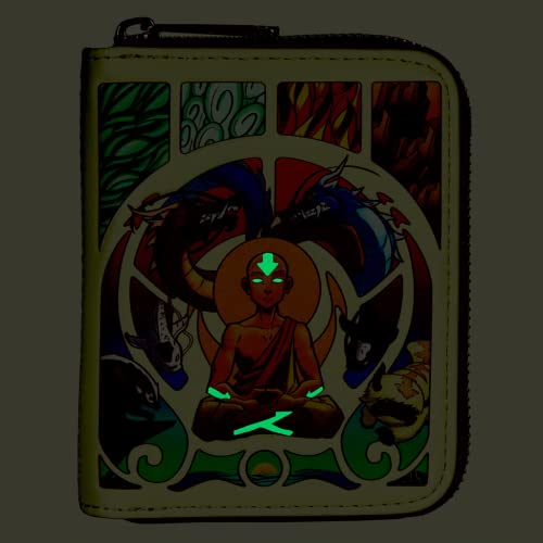 Avatar: The Last Airbender Aang Meditation Glow in the Dark Zip Around Wallet