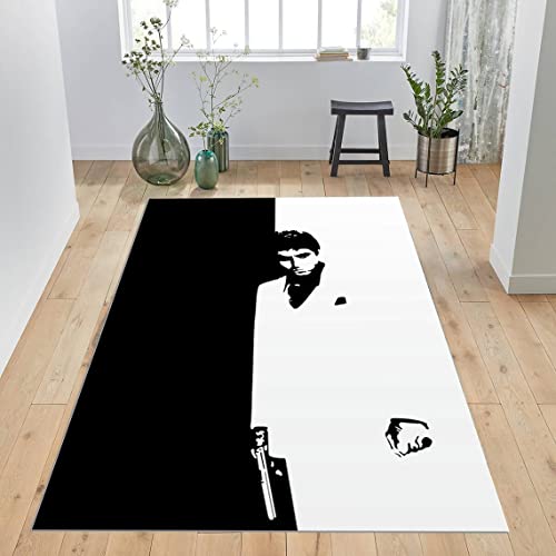 Scarface Rug, Scarface Carpet, Legends Rug, Famous Rug, Movie Star Rug, Custom Rug, Home Decor Rug, Popular Rug, Themed Rug,Art Decor Carpet e284 (4.6x6.56 feet - 140x200 cm)