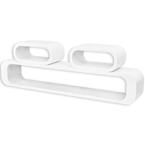 SKM Wall Cube Shelves 6 pcs White-5974