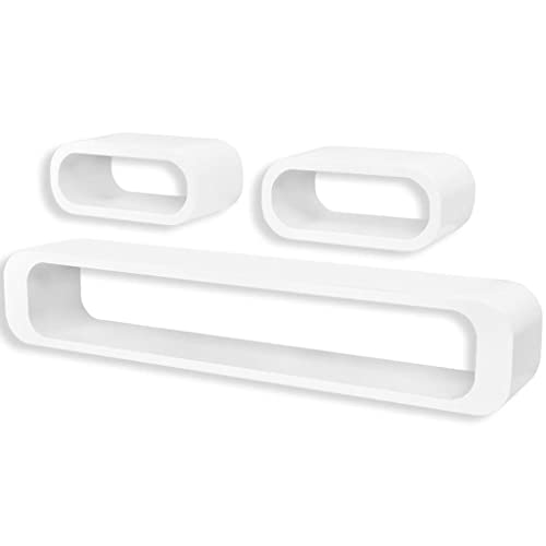 SKM Wall Cube Shelves 6 pcs White-5974