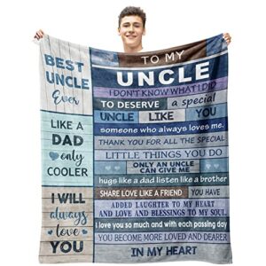 cujuyo best uncle gifts blanket 60″x50″, gifts for uncle throw blanket, great uncle gifts from niece blankets throws, uncle birthday gifts from nephew, gift ideas for uncle on christmas father’s day