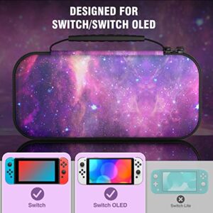 Carrying Case Compatible with Nintendo switch OLED/Switch Console, Hard Shell Protective Portable Switch Carry Case Travel Bag with Pockets for Accessories and with 20 Games storage…