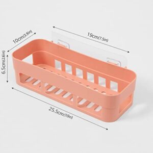 Muellery Adhesive Wall Mounted Shelf Hanger Hanging on Wall Stick Bathroom Kitchen Pink TPQU96103