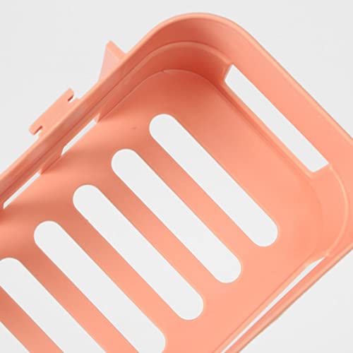 Muellery Adhesive Wall Mounted Shelf Hanger Hanging on Wall Stick Bathroom Kitchen Pink TPQU96103