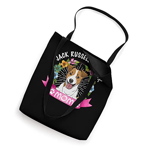 Cute Jack Russell Terrier Dog Mom Flower Puppy Dogs Lover Tote Bag