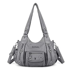 handbag hobo women handbag roomy multiple pockets street ladies’ shoulder bag fashion pu tote satchel bag for women
