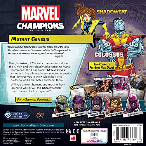 Marvel Champions The Card Game Mutant Genesis Campaign Expansion | Strategy Card Game for Adults and Teens | Ages 14+ | 1-4 Players | Average Playtime 45-90 Minutes | Made by Atomic Mass Games