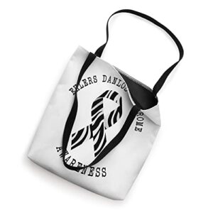 Ehlers Danlos Syndrome Awareness EDS Zibra Ribbon Rainbow Tote Bag