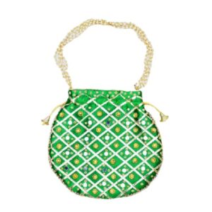 potli bags for women’s, girls potli bag women stylish shopping bag, women’s bags, handmade bags for girls, wedding bags, fancy bags by yusra handicrafts, green