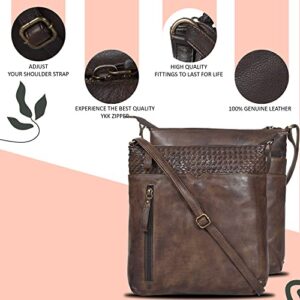 Vintage Handmede Leather Purse, Stylish Crossover/Crossbody Slings for Women - Travel/Work