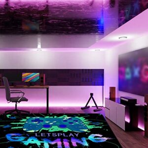 Tveinard Game Rug Teen Boys Carpets Gamepad Living Room Rug Gamer Bedroom Area Rugs Controller Player Home Decor Non-Slip Sofa Floor Mat,39"x59"