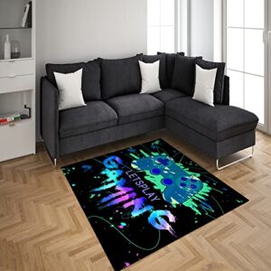 Tveinard Game Rug Teen Boys Carpets Gamepad Living Room Rug Gamer Bedroom Area Rugs Controller Player Home Decor Non-Slip Sofa Floor Mat,39"x59"