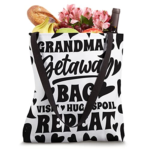 Grandma Visit Hug Spoil Repeat Grandma's Getaway Tote Bag