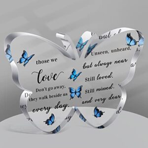 sympathy gifts memorial bereavement gifts acrylic butterfly loss of a mother sympathy gifts remembrance in memory of loved one gifts loss of father husband condolences gift for loss, 4 x 3 inch